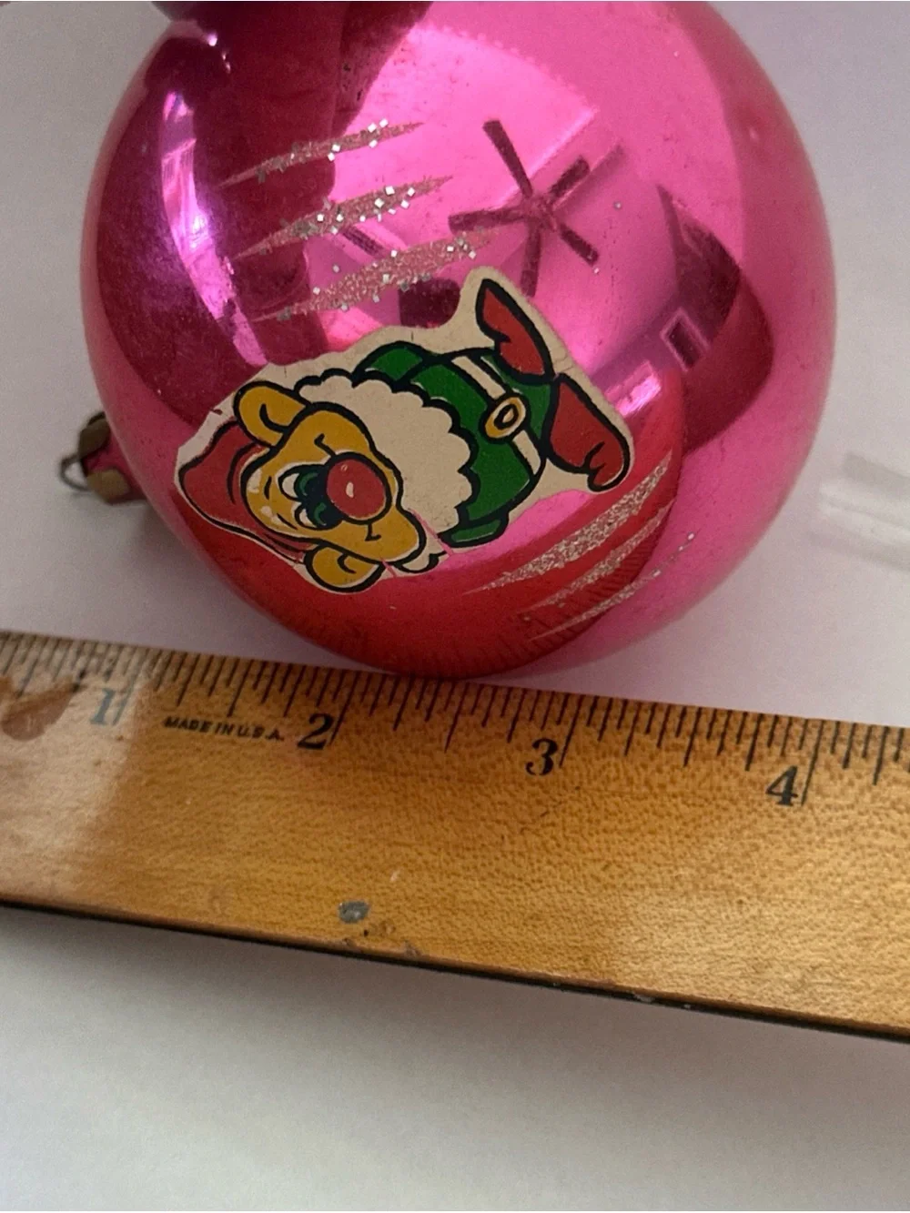 VINTAGE PINK DWARF CARTOON ORNAMENT RUSSIAN LARGE